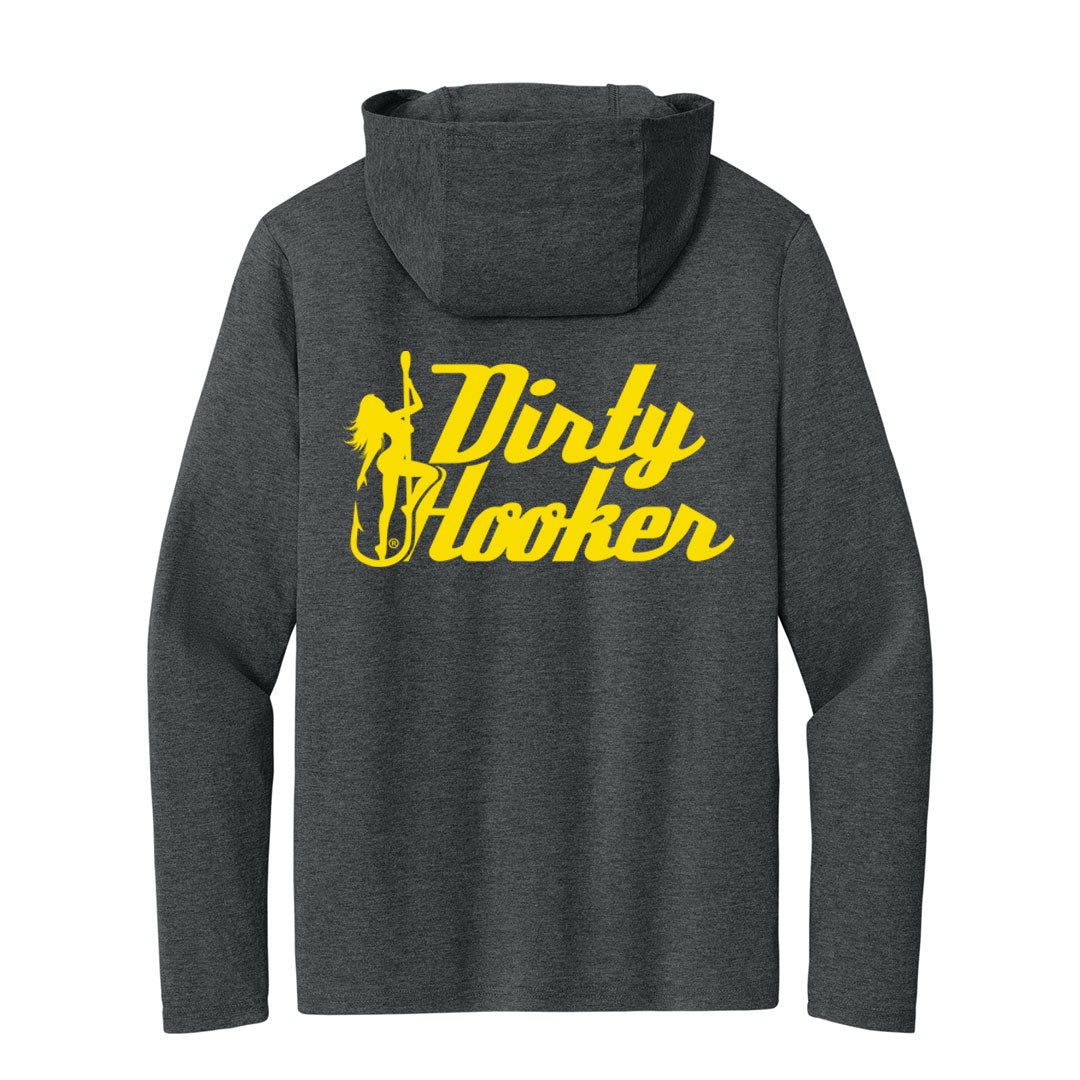 Dirty Hooker Chrome Yellow Lightweight Hooded Long Sleeve T-shirt